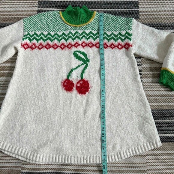 Free People Women's Cherry Heart Sweater Dress Soft Knit Cozy Multicolor Size XS - Picture 13 of 13